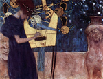 Photo of a Woman Playing an Instrument, Musique, Die Musik, Music or The Music by Gustav Klimt