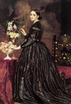 Photo of a Woman and Flowers, Mrs James Guthrie by Frederic Lord Leighton