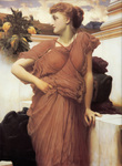 Photo of a Woman Looking Over Her Shoulder, At the Fountain by Frederic Lord Leighton