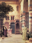 Photo of Women and Girl Trying to Catch Apples From an Apple Tree in a Courtyard, Damascus: Jew’s Quarter by Frederic Lord Leighton