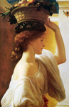 Photo of a Girl Carrying a Basket of Fruit on Her Head, by Frederic Lord Leighton