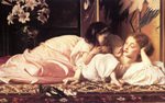 Photo of a Daughter Feeding Her Mother Fruit, Mother and Child by Frederic Lord Leighton