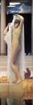 Photo of a Nude Woman Undressing by a Pool, The Bath of Psyche by Frederic Lord Leighton