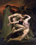Photo of Men Fighting, Dante And Virgil In Hell, by William-Adolphe Bouguereau