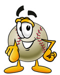Clip art Graphic of a Baseball Cartoon Character Pointing at the Viewer