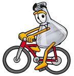 Clip art Graphic of a Laboratory Flask Beaker Cartoon Character Riding a Bicycle
