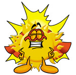 Clip Art Graphic of a Yellow Sun Cartoon Character Dressed as a Super Hero