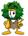Clip Art Graphic of a Tree Character Pointing at the Viewer
