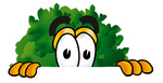 Clip Art Graphic of a Tree Character Peeking Over a Surface