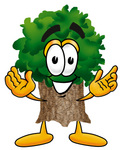 Clip Art Graphic of a Tree Character With Welcoming Open Arms