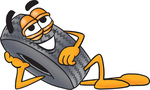 Clip Art Graphic of a Tire Character Resting His Head on His Hand